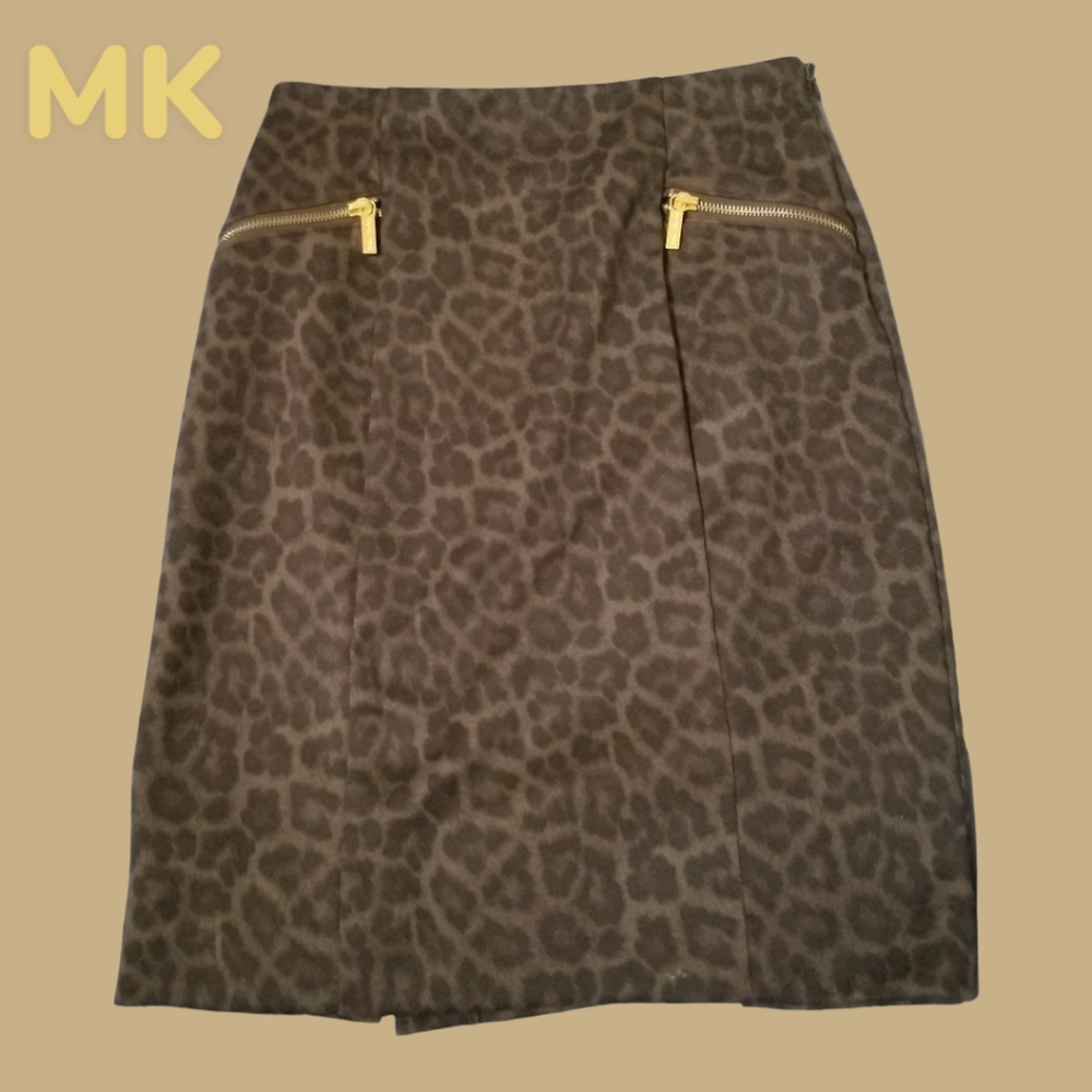 Michael Michael Kors Animal Print Pencil Skirt